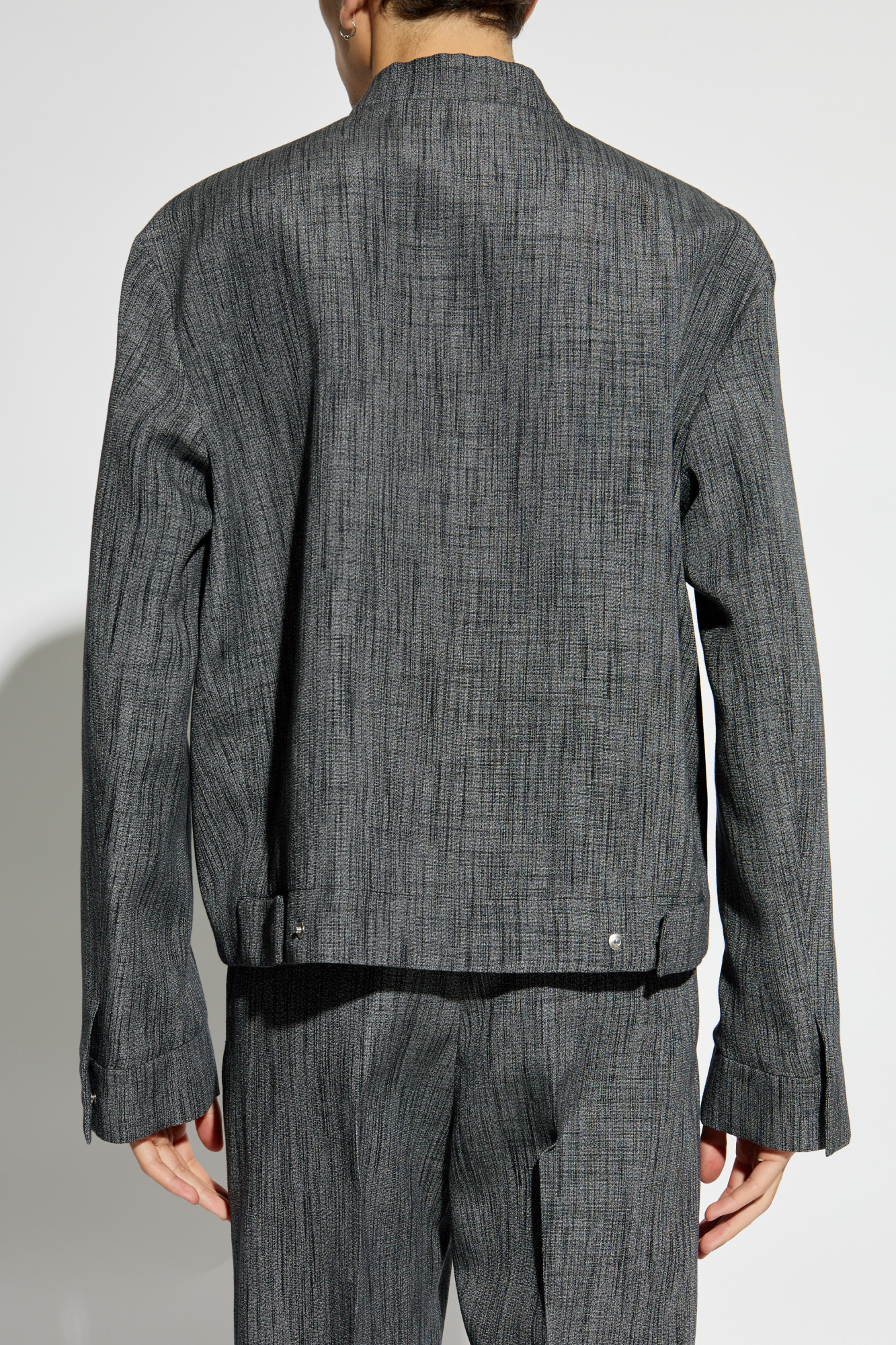 Grey Jacket with stand up collar FERRAGAMO Vitkac Canada